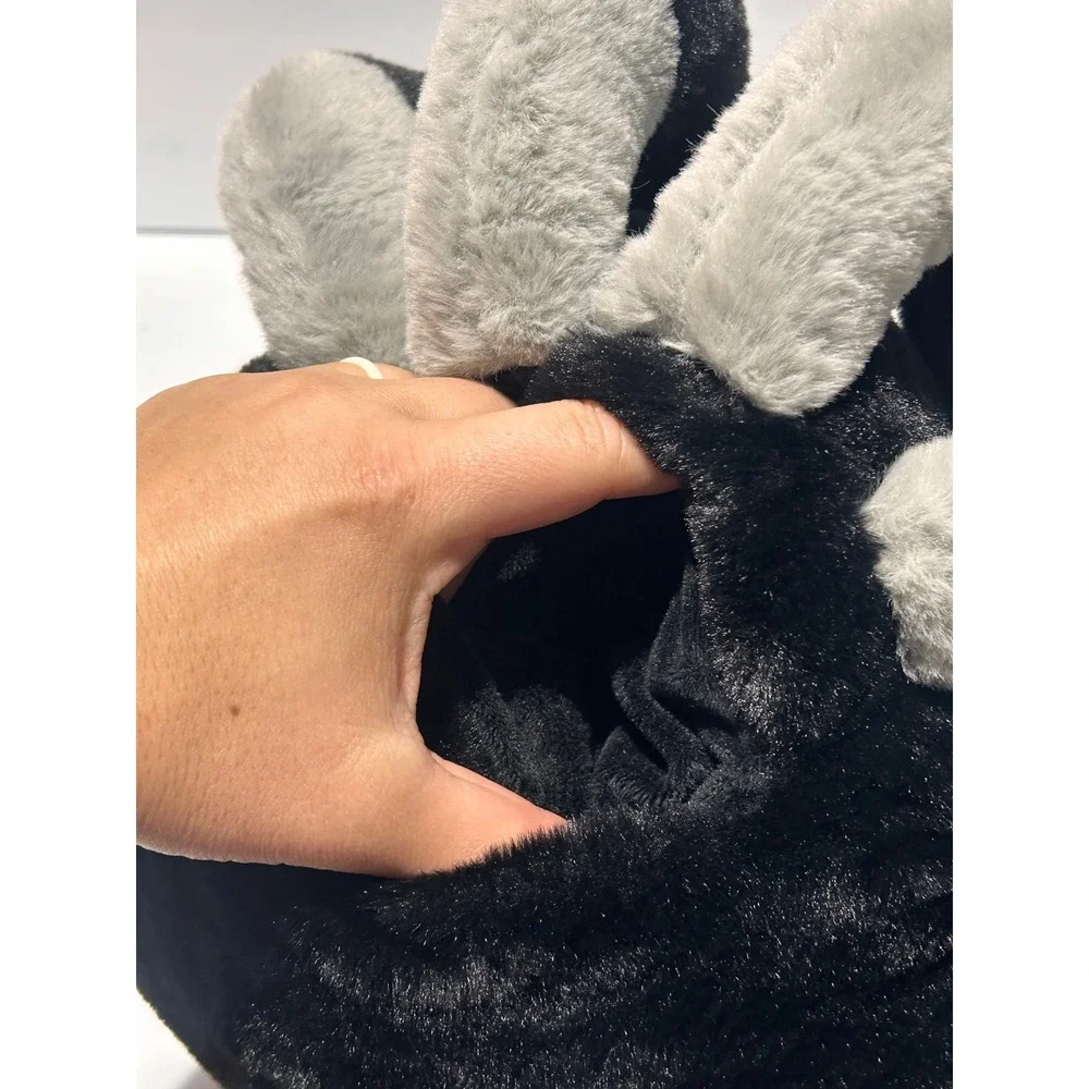 UK Large Plush Spider Black Grey Bug Rare Cancer Research Hand Pocket Puppet